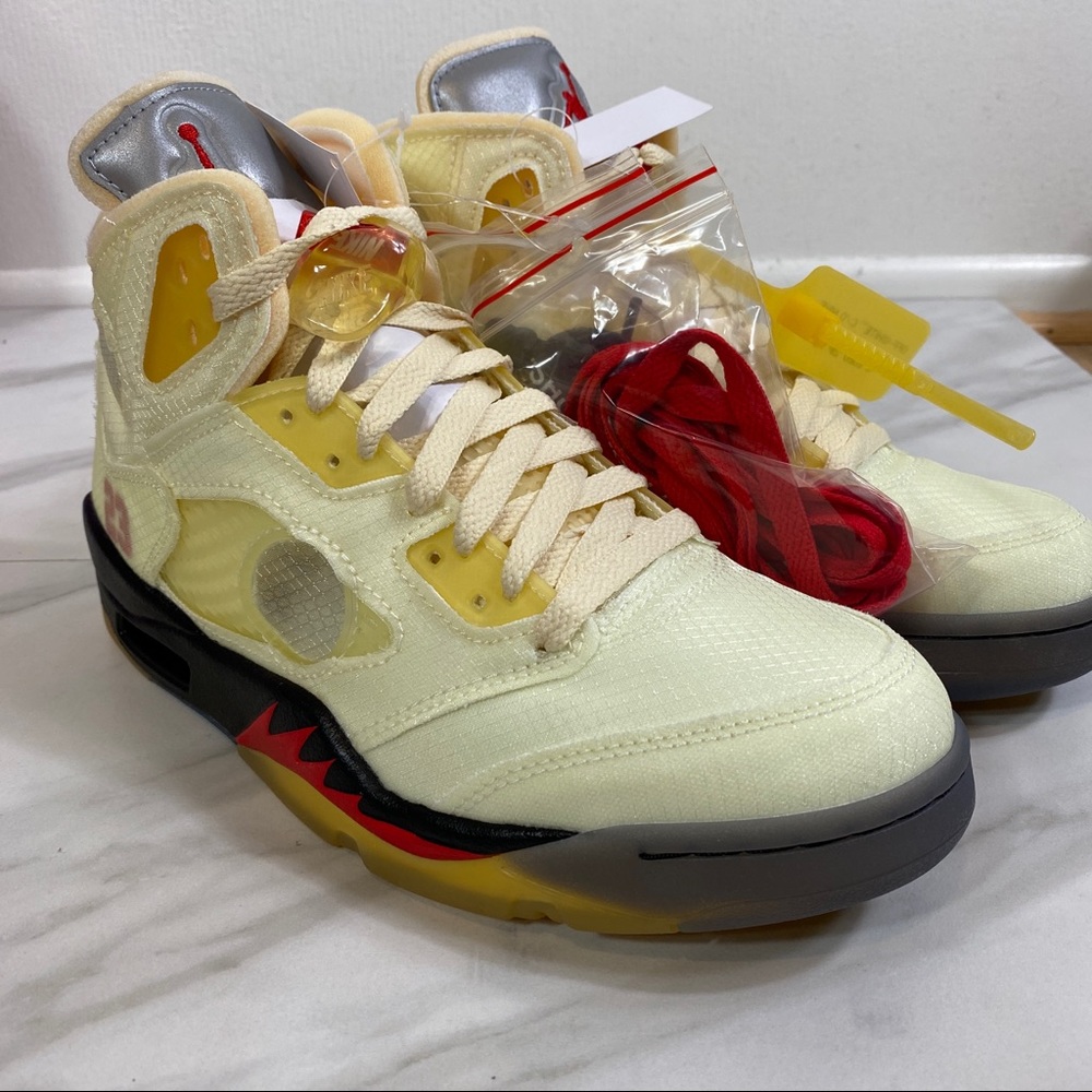 ❌SOLD❌ Off-White Jordan 5 Sail Nike x Virgil Abloh - Picture 12 of 16